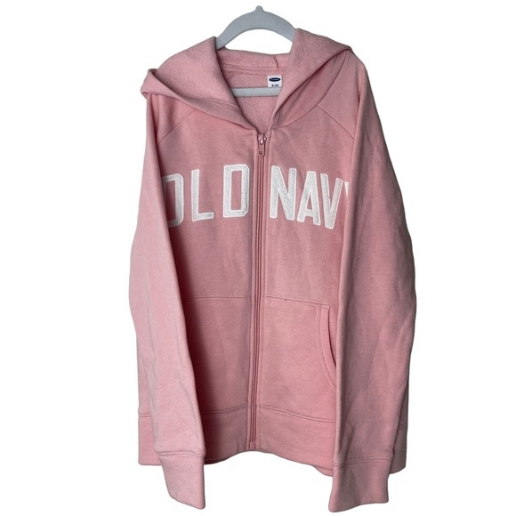 NWT Old Navy Pink Girl Zip Up Hoodie Size 14 - Picture 3 of 9